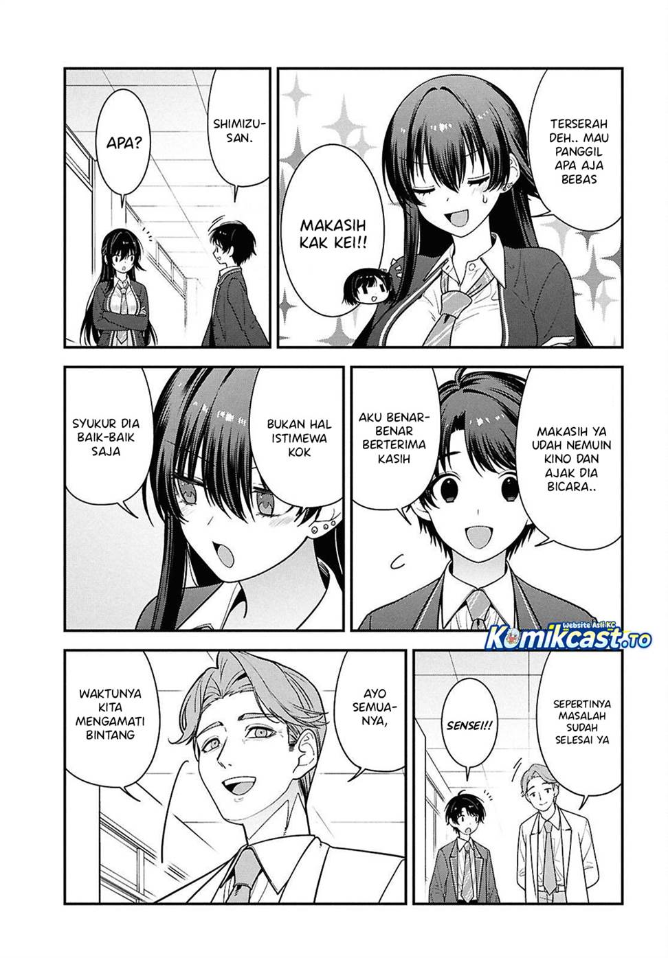 Tonari no Seki no Yankee Shimizu-san ga Kami o Kuroku Sometekita Chapter 15