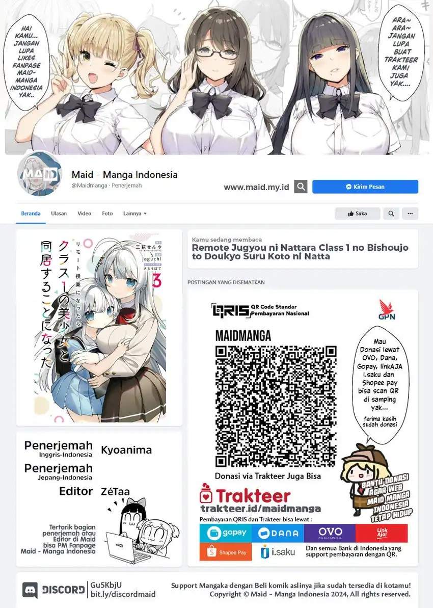 Remote Jugyou ni Nattara Class 1 no Bishoujo to Doukyo Suru Koto ni Natta Chapter 18