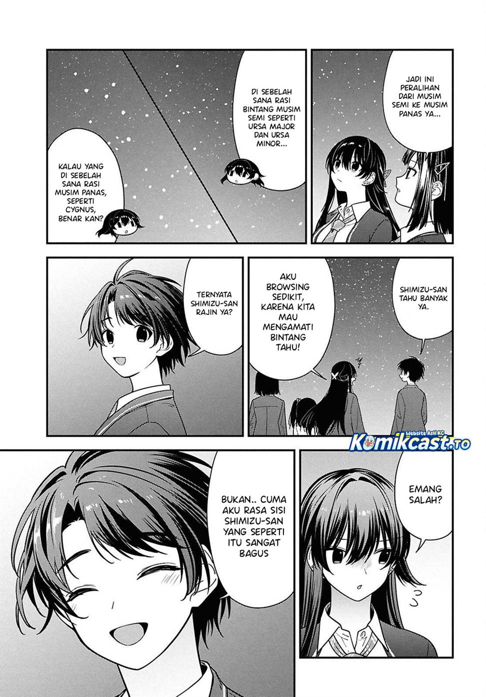 Tonari no Seki no Yankee Shimizu-san ga Kami o Kuroku Sometekita Chapter 15