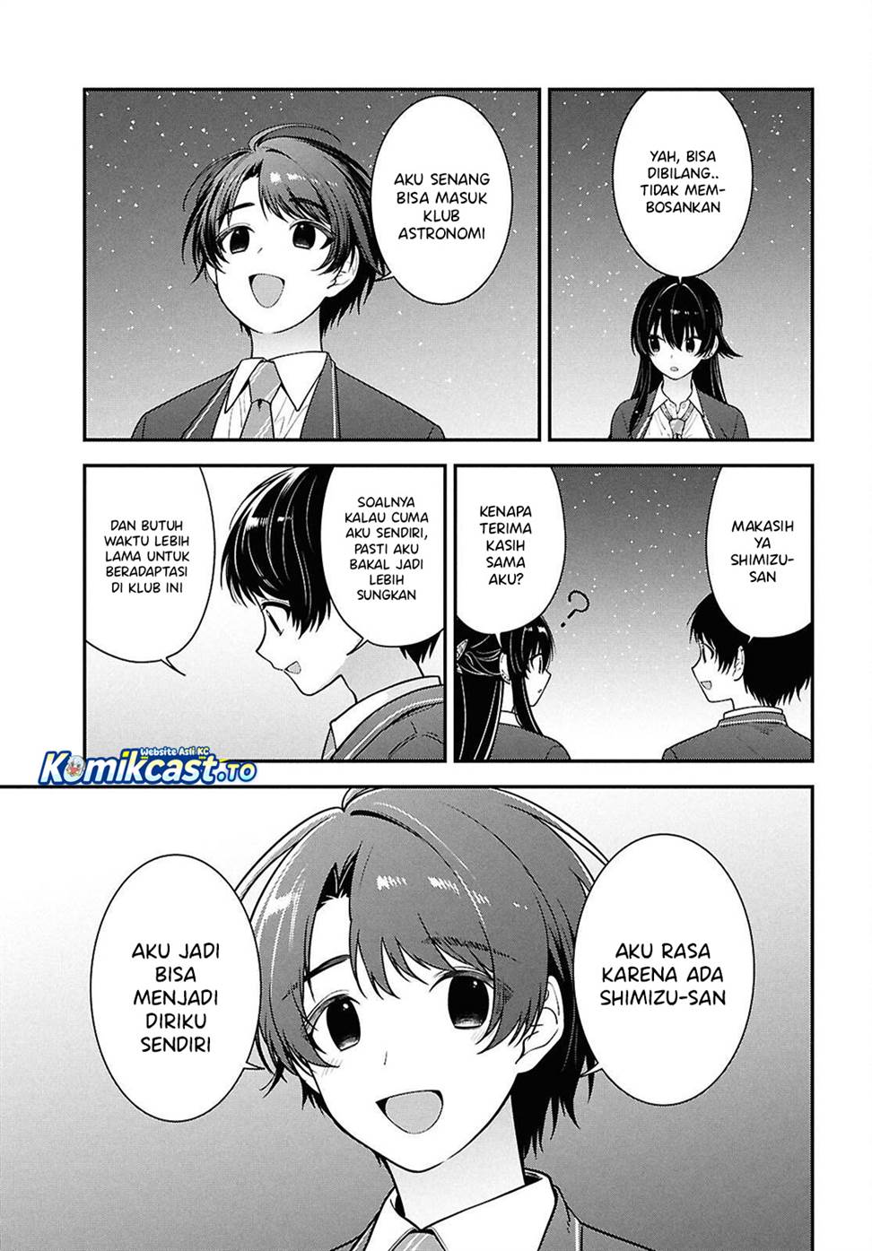 Tonari no Seki no Yankee Shimizu-san ga Kami o Kuroku Sometekita Chapter 15