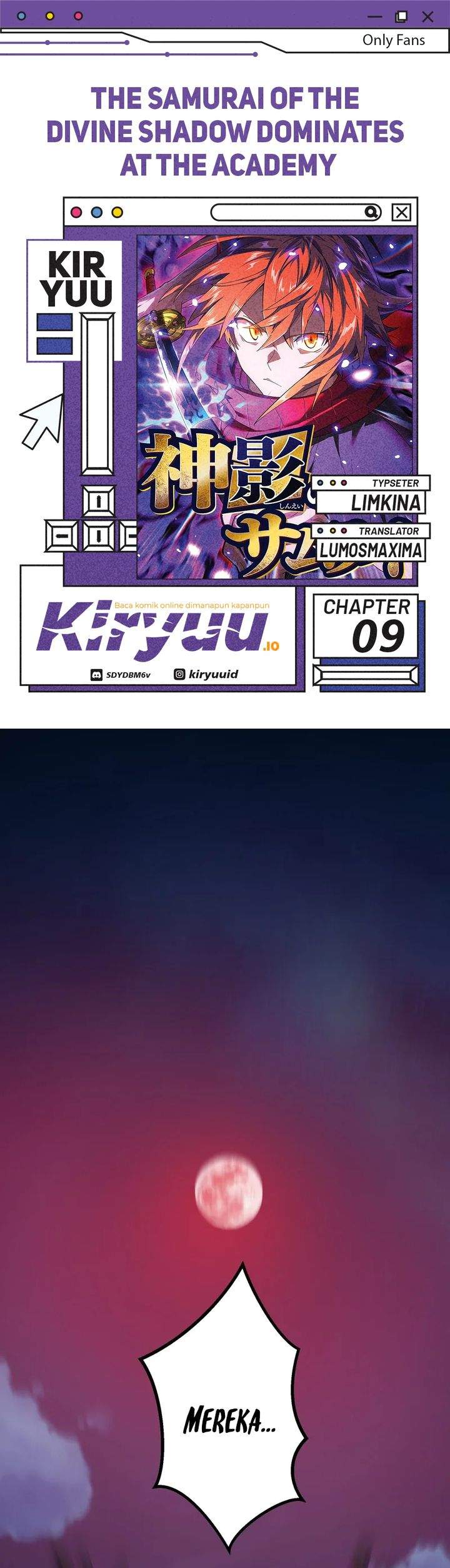 The Samurai of the Divine Shadow Dominates at the Academy Chapter 9