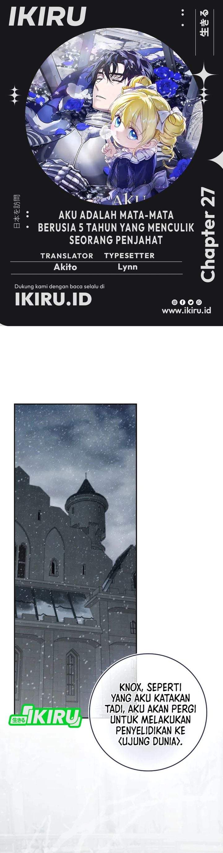 I Am the 5-Year-Old Spy Who Kidnapped the Villain Chapter 27