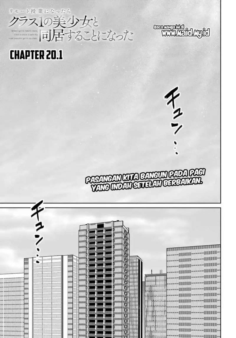 Remote Jugyou ni Nattara Class 1 no Bishoujo to Doukyo Suru Koto ni Natta Chapter 20.1