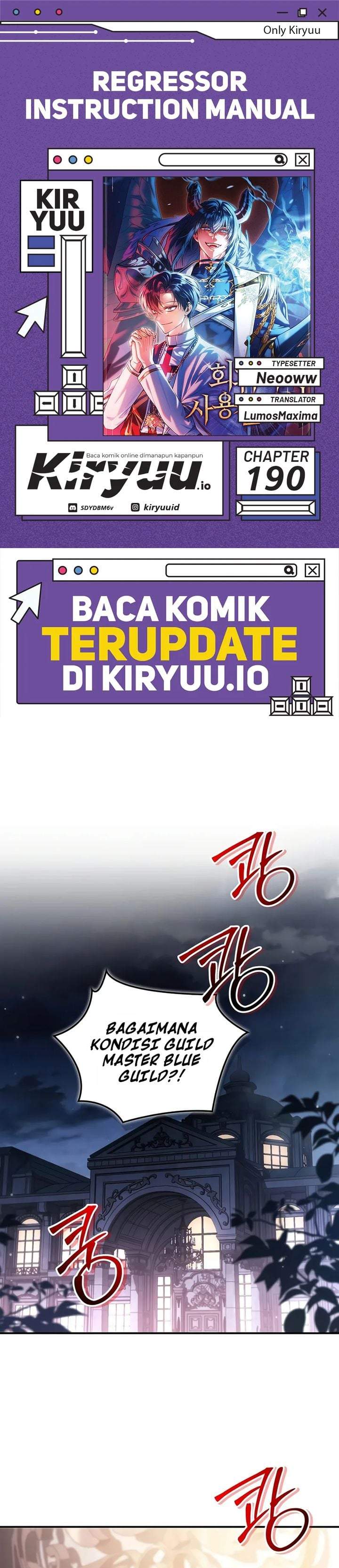 Regressor Instruction Manual Chapter 190