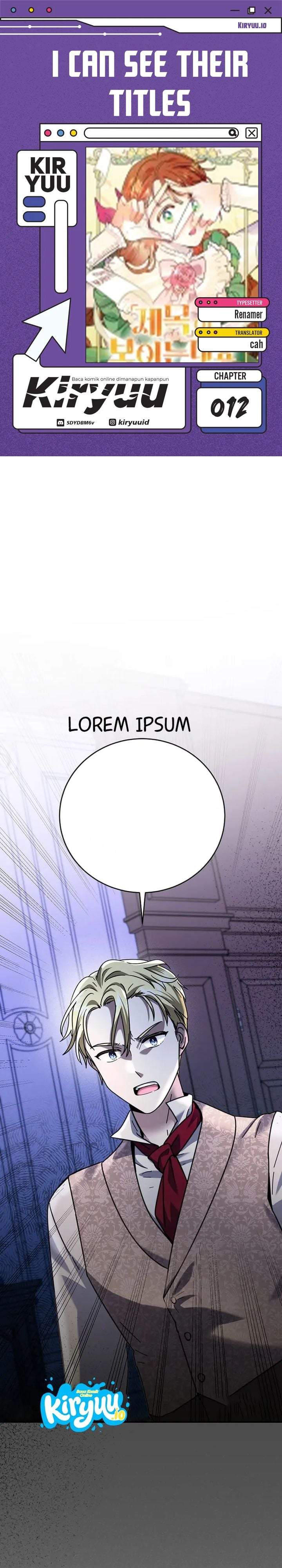 I Can See Their Titles Chapter 12