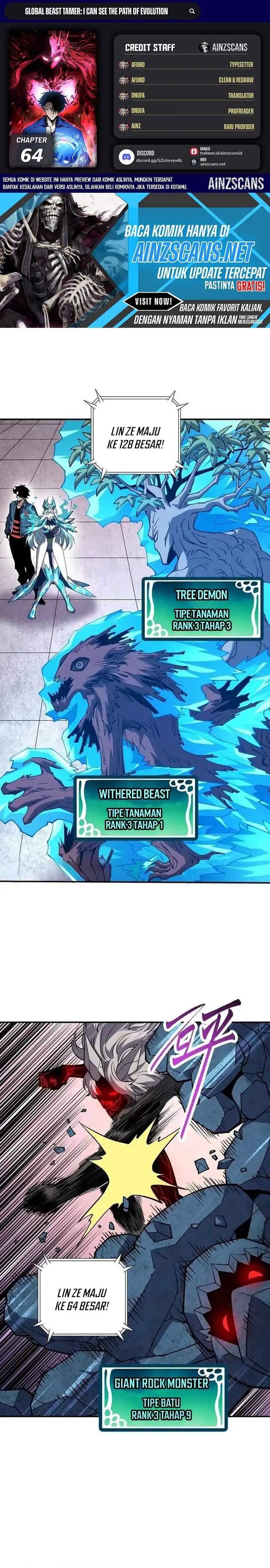 Global Beast Tamer: I Can See the Path of Evolution Chapter 64