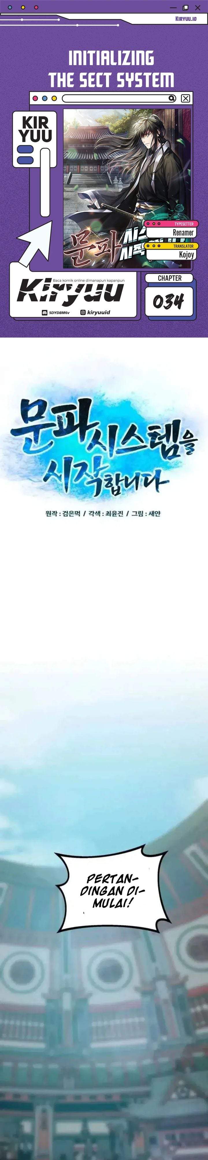 Initializing the Sect System Chapter 34