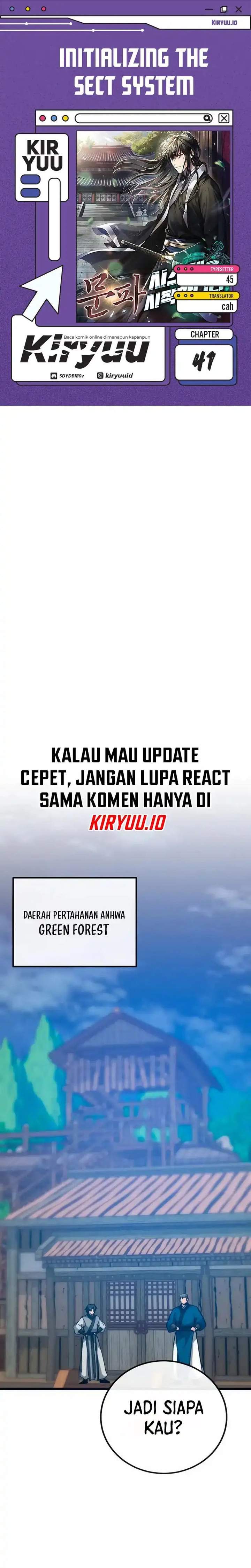 Initializing the Sect System Chapter 41