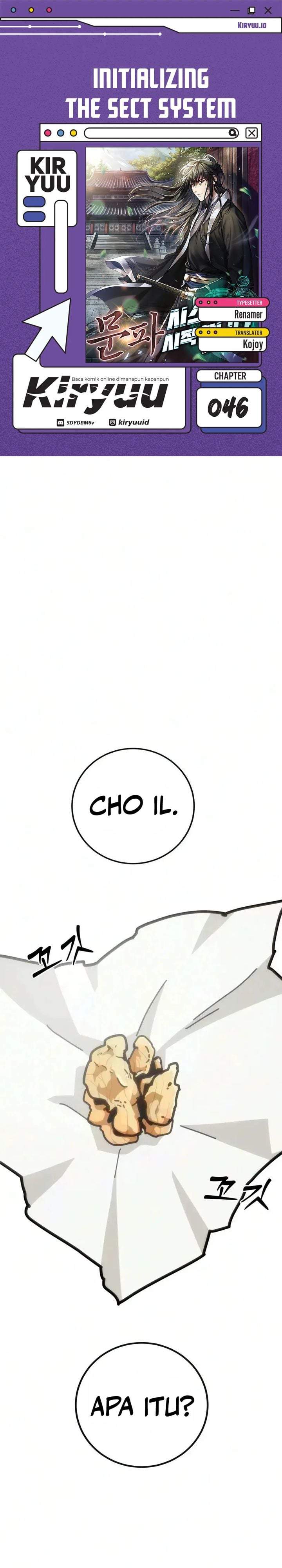 Initializing the Sect System Chapter 46