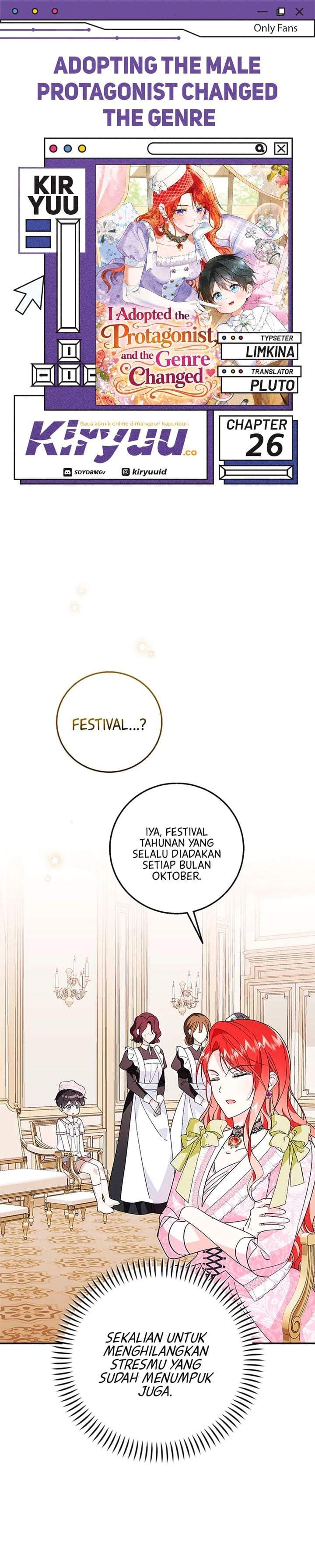 Adopting the Male Protagonist Changed the Genre Chapter 26