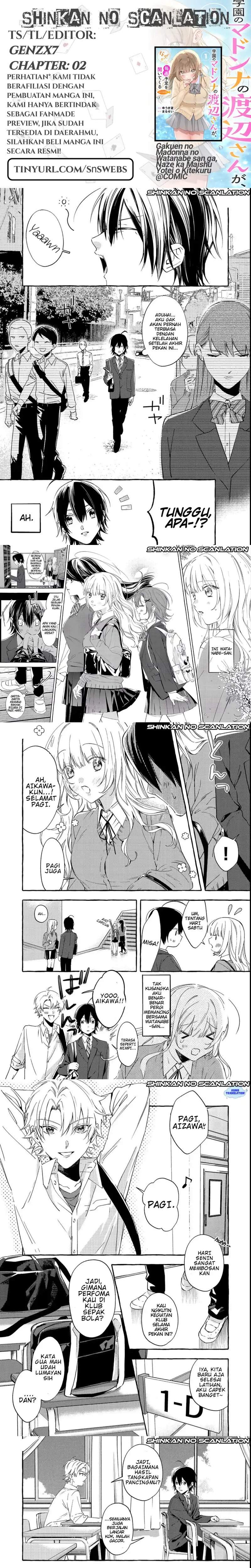 Gakuen no Madonna no Watanabe san ga, Naze ka Maishu Yotei wo Kitekuru Chapter 2