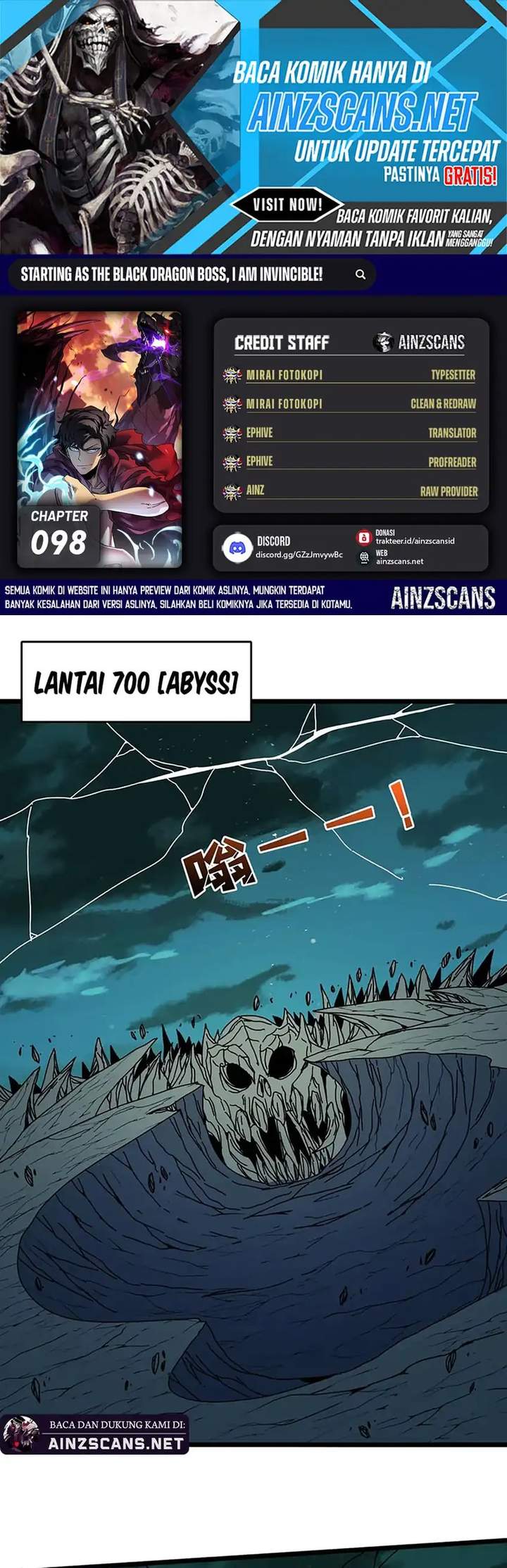 I Become Invincible Black Dragon Boss At The Start Chapter 98