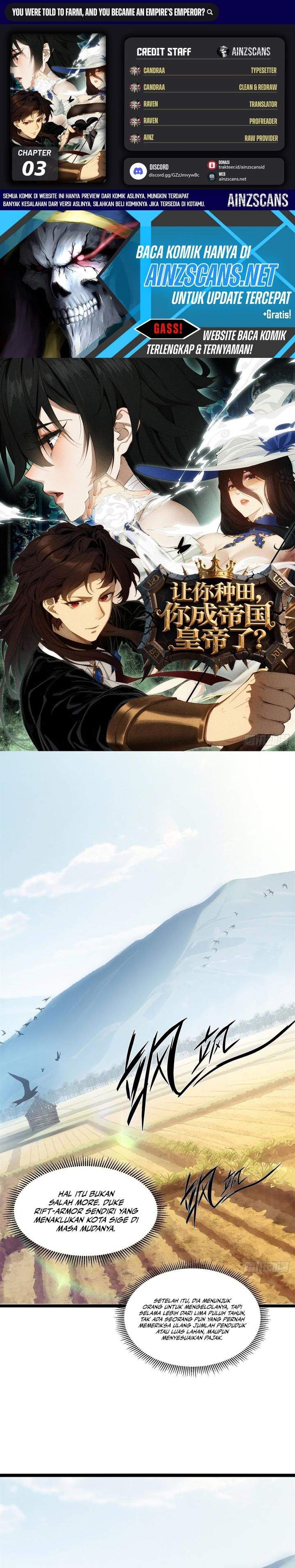 They Told You to Farm, and You Became an Emperor? Chapter 3