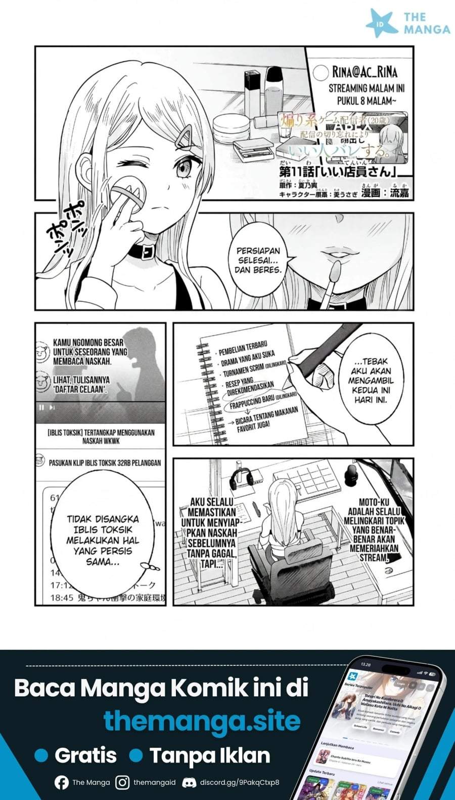 Aorikei Game Haishinsha (20-sai), Haishin no Kiri Wasure ni Yori Ii Hito Bare Suru. Chapter 11