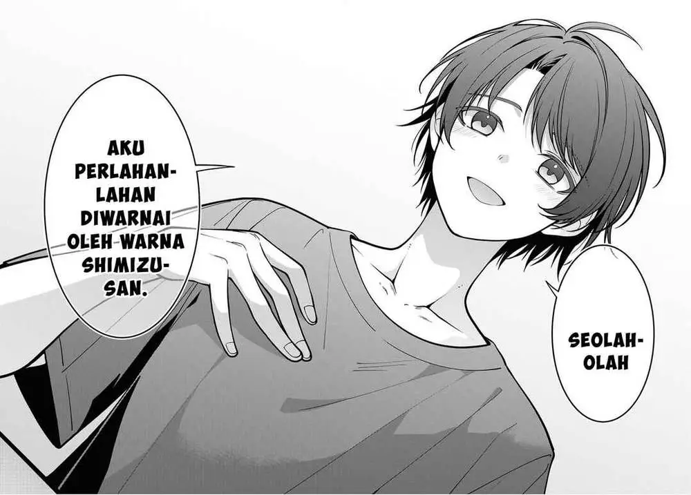 Tonari no Seki no Yankee Shimizu-san ga Kami o Kuroku Sometekita Chapter 17