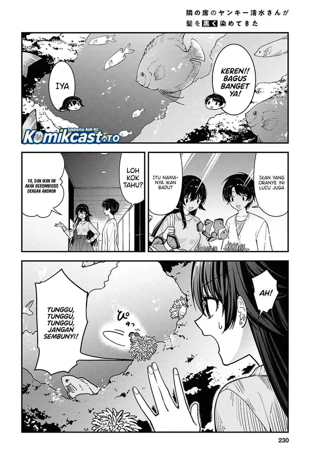 Tonari no Seki no Yankee Shimizu-san ga Kami o Kuroku Sometekita Chapter 20