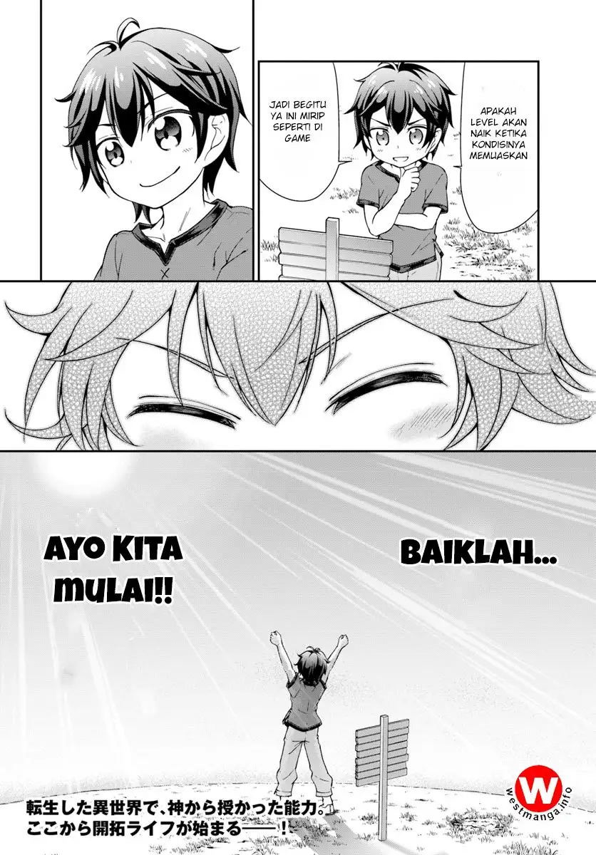 Tenohira Kaitakumura de Isekai Kenkouki ~Fueteku Yome-tachi to Nonbiri Mujintou Raifu~ Chapter 1