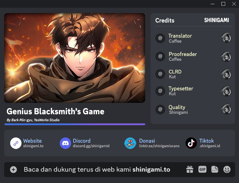 Genius Blacksmith’s Game Chapter 59