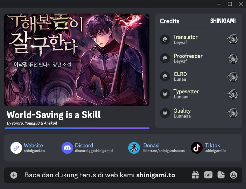 World-Saving Is A Skill Chapter 22