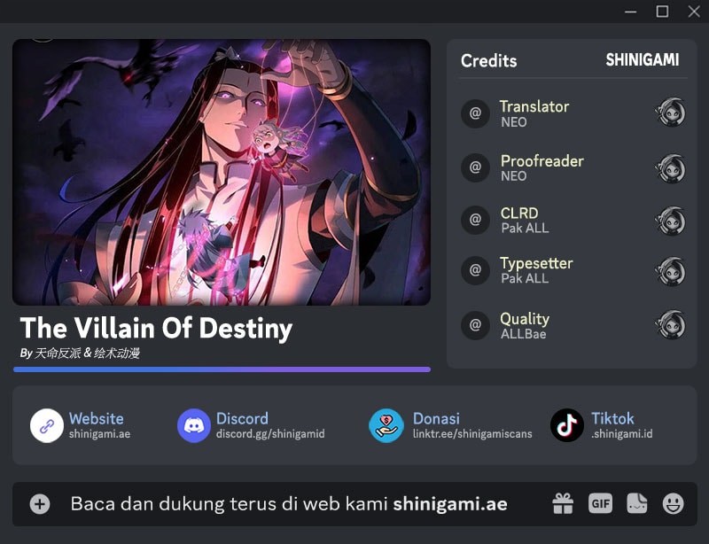 The Villain Of Destiny Chapter 333