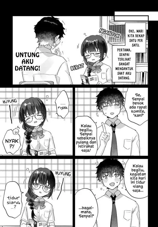 Chiisakute Kawaii Bungeibu no Chiteki na Senpai o, Hiza no Ue ni Nosetara Mainichi Suwattekuru you ni natta Chapter 4.1