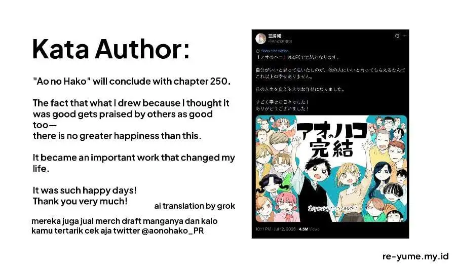 Ao no Hako Chapter 250