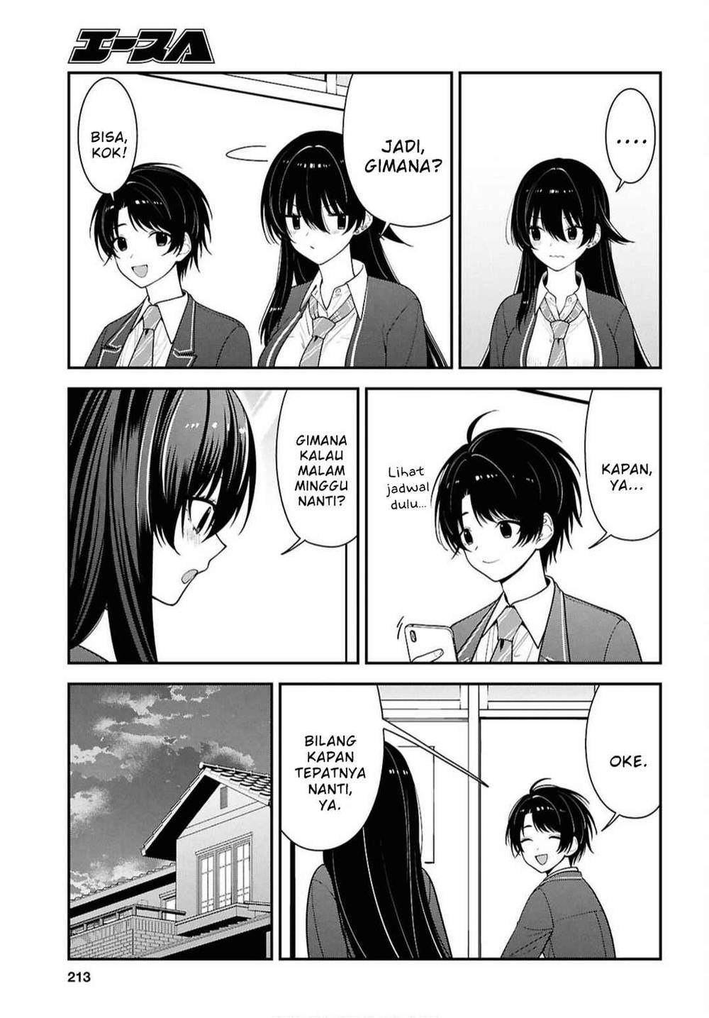 Tonari no Seki no Yankee Shimizu-san ga Kami o Kuroku Sometekita Chapter 17