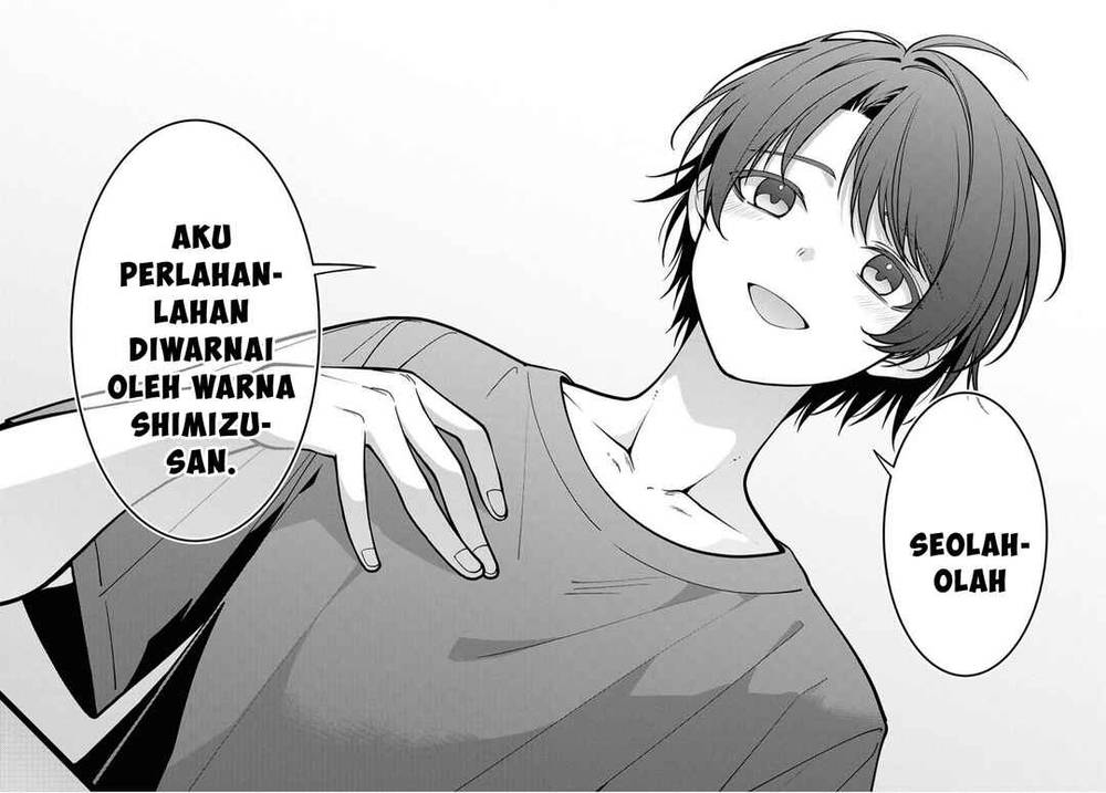Tonari no Seki no Yankee Shimizu-san ga Kami o Kuroku Sometekita Chapter 17