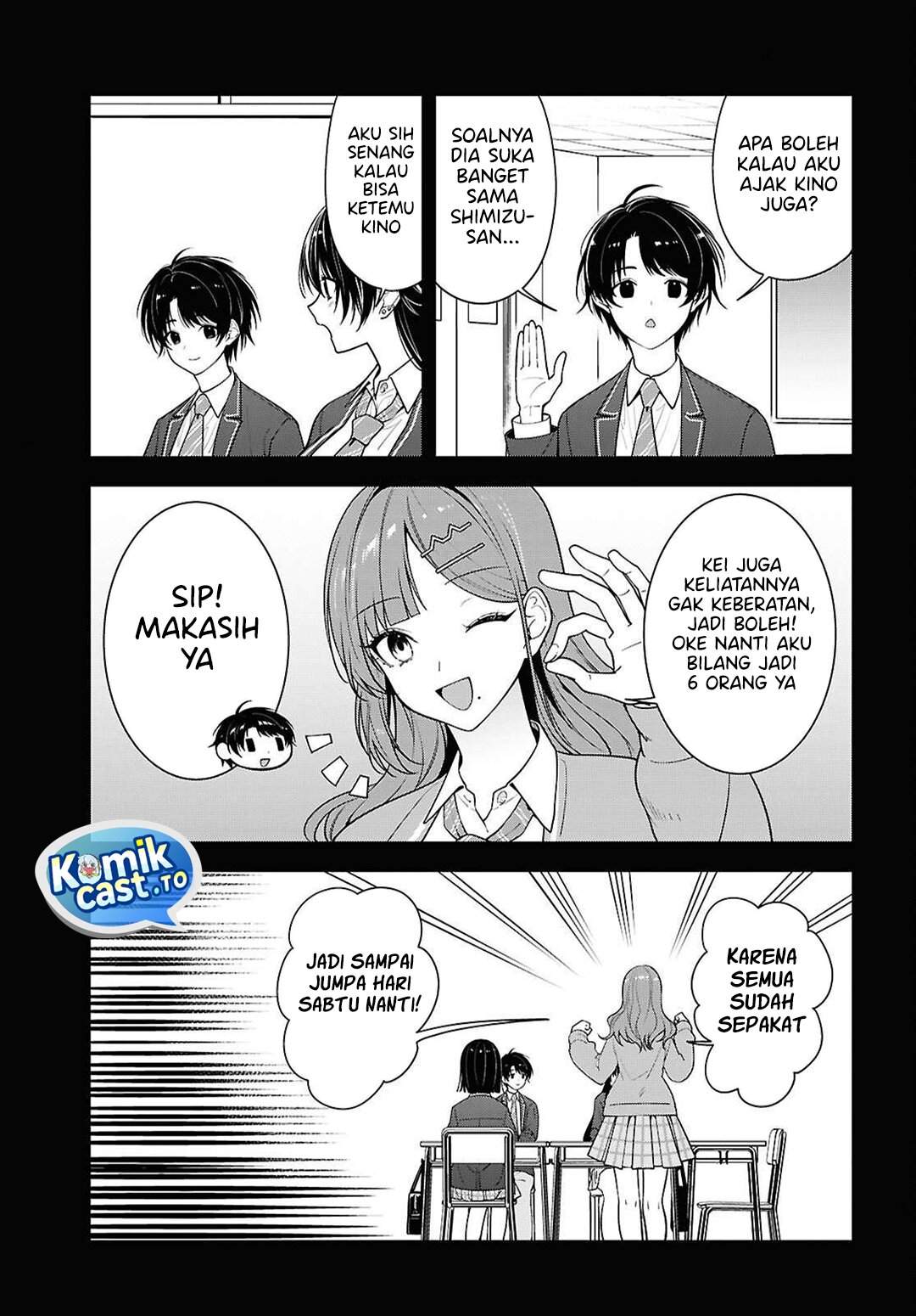 Tonari no Seki no Yankee Shimizu-san ga Kami o Kuroku Sometekita Chapter 18