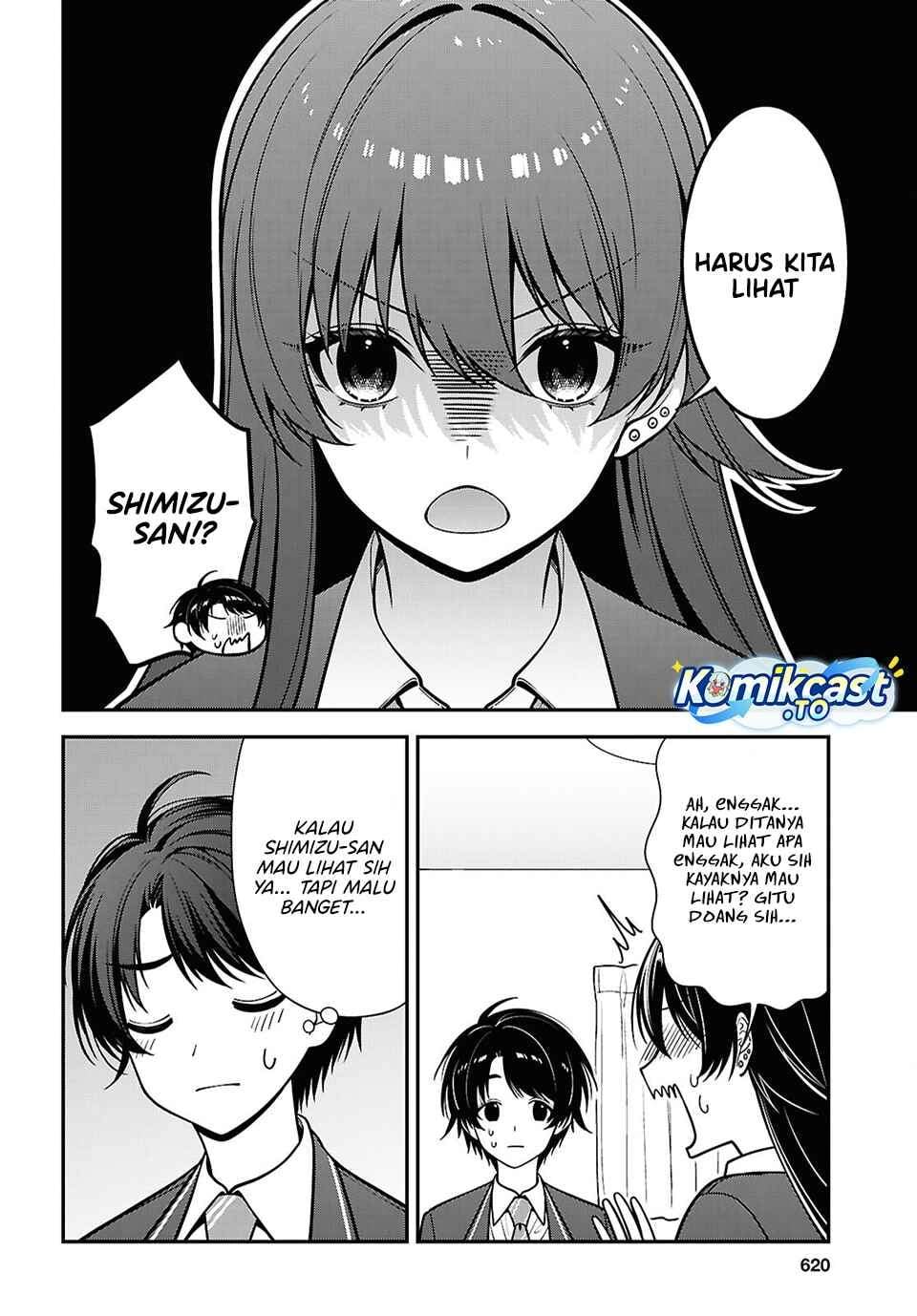 Tonari no Seki no Yankee Shimizu-san ga Kami o Kuroku Sometekita Chapter 19