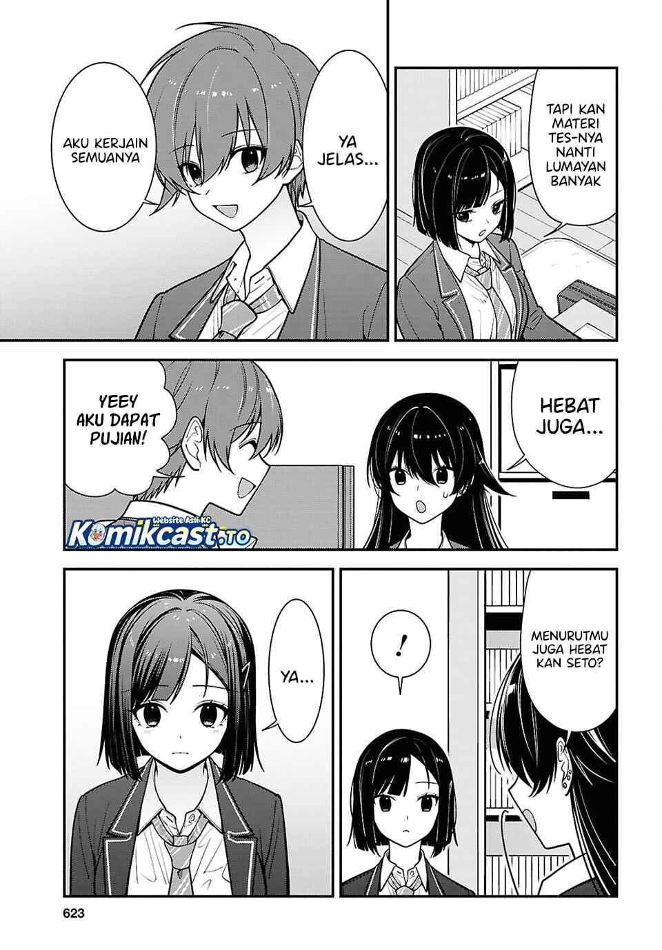 Tonari no Seki no Yankee Shimizu-san ga Kami o Kuroku Sometekita Chapter 19