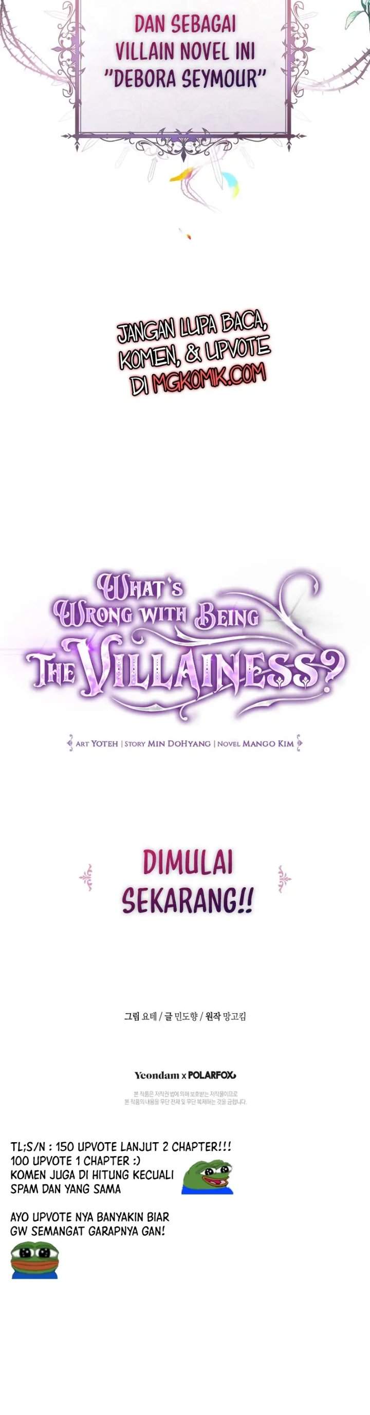 What’s Wrong With Being the Villainess? Chapter 1