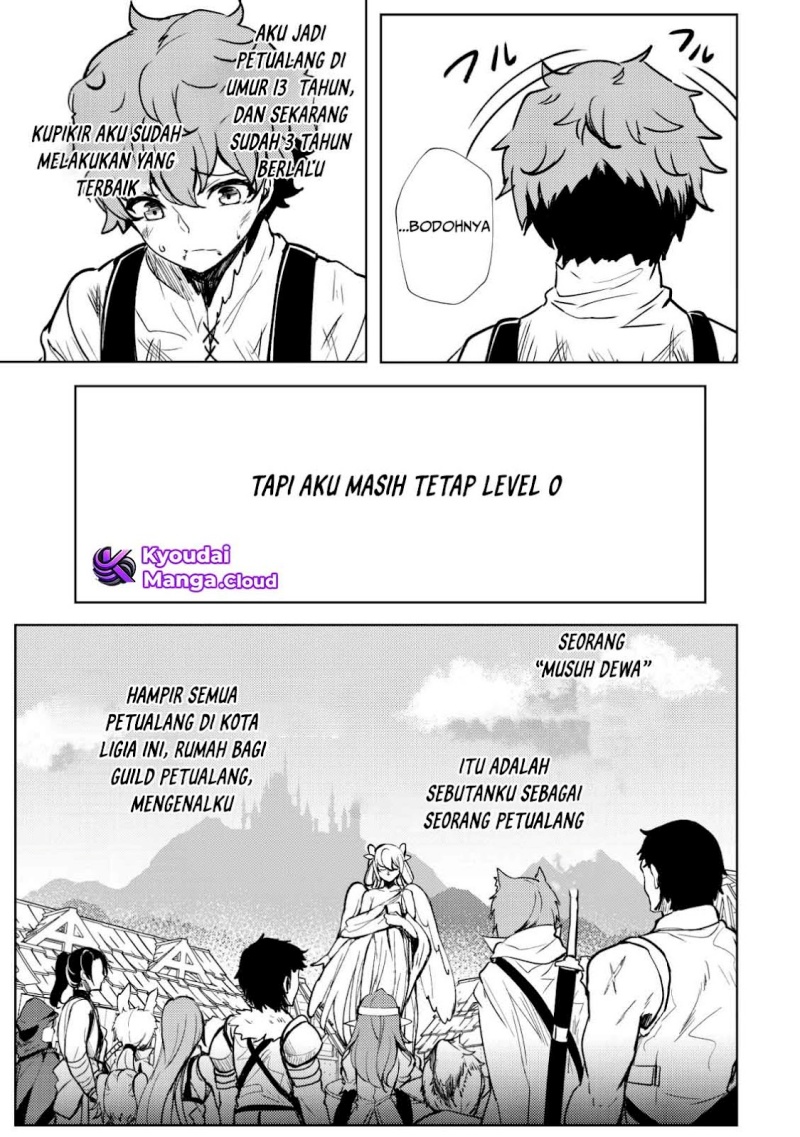 Dore dake Doryoku Shite mo Mannen Level 0 no Ore wa Tsuihou Sareta ~Shin no Teki to Yobareta Shounen wa, Shachiku Megami to Deatte Saikyou no Chikara wo Te ni Ireru~ Chapter 1